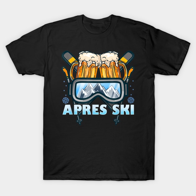 Apres Ski I Mountain Skiing I Jagatee Beer T-Shirt by nellieuyangela